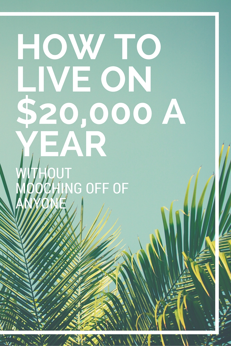 How to Live on 20000 a Year without Mooching Off of Anyone